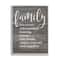 Stupell Industries Family Definition Planked Framed Wall Art